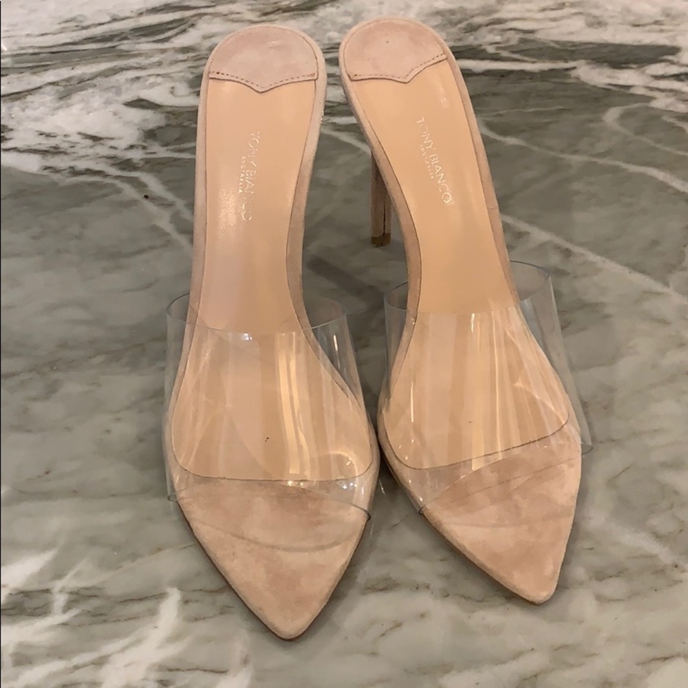Tony Bianco Marley Clear Vynalyte heels size 10